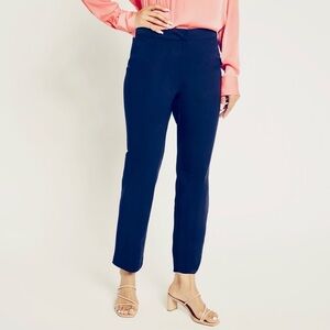 NIC+ZOE Wonderpants Stretch Navy Blue Pull-up Ankle Pants